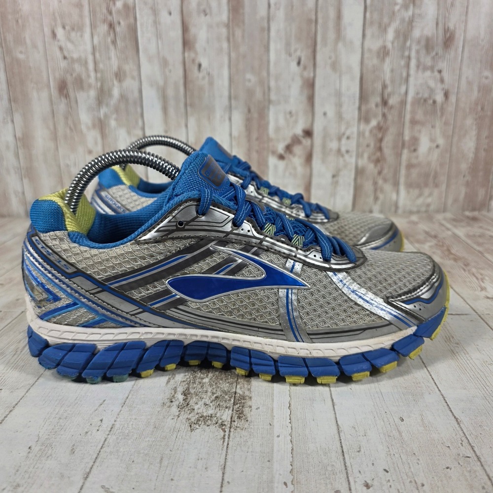 Brooks Adrenaline GTS‎ 15 Womens 9 Wide Running Shoes Silver Blue 1201741D